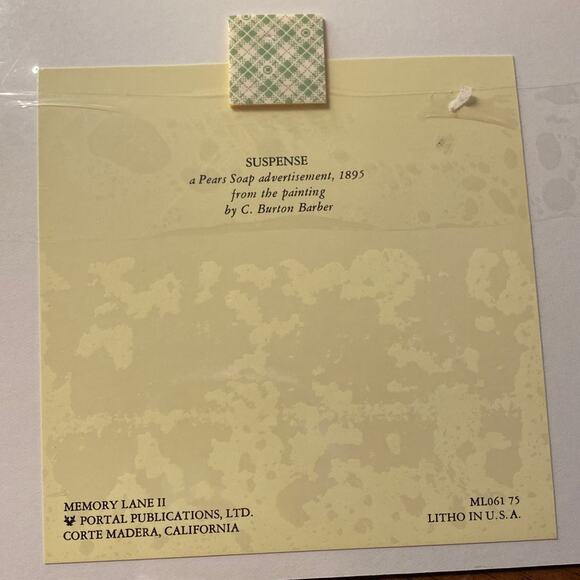 Suspense by C Burton Barber Print Matted Picture Girl Morning Grace Dog & Kitten - Picture 5 of 5